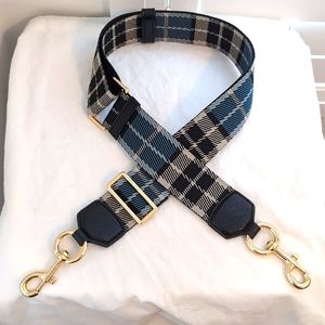 Marc Jacobs Blue Black and White Plaid Shoulder Strap with Gold Hardware